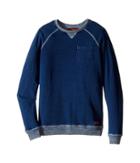 7 For All Mankind Kids - Denim-look French Terry With Marled Rib Knit Pullover Sweatshirt