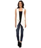 Bobeau - Peony Woven Chiffon Back Vest