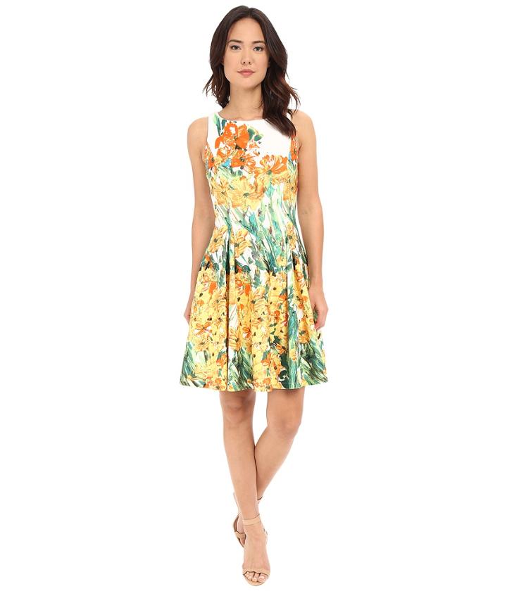 Christin Michaels - Anabel Sleeveless Flare Dress