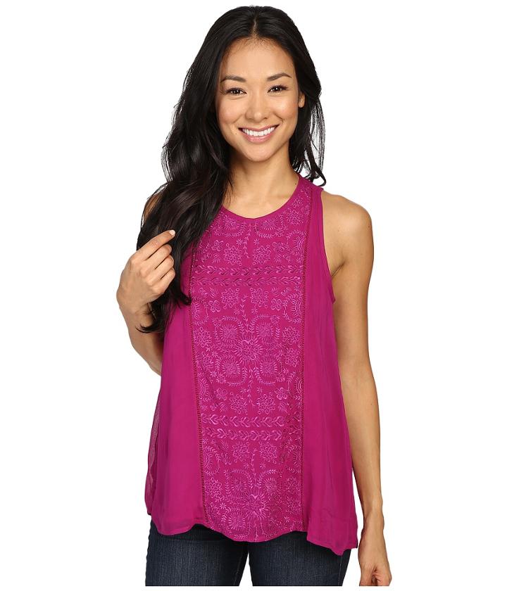 Lucky Brand - Pop Color Embroidered Tank Top