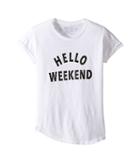 The Original Retro Brand Kids - Hello Weekend Crew Neck Slub Tee