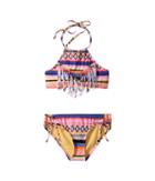 Hobie Kids - Shock This Way Fringe High Neck Adjustable Hipster Set