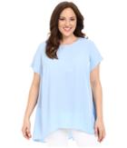 Vince Camuto Specialty Size - Plus Size Short Sleeve High-low Hem Blouse