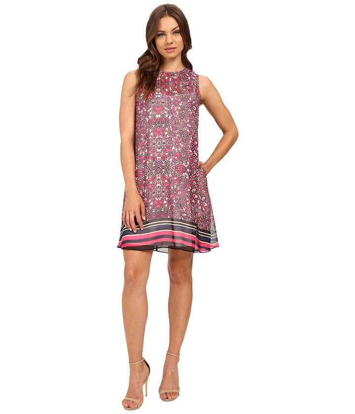 Donna Morgan - A Line Printed Chiffon A-line Dress