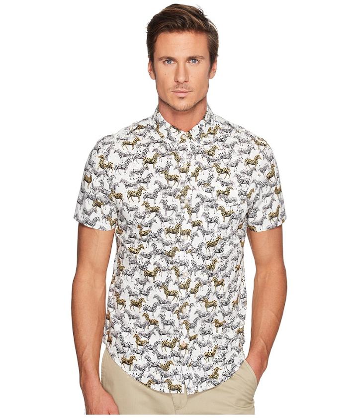 Original Penguin - Short Sleeve Zebra Printed Poplin