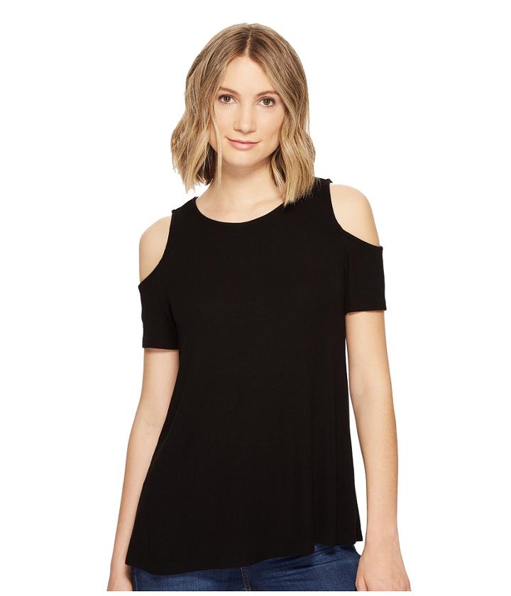 Michael Stars - 2x1 Rib Cold Shoulder Top