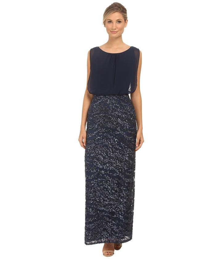 Aidan Mattox - Long Blouson Dress