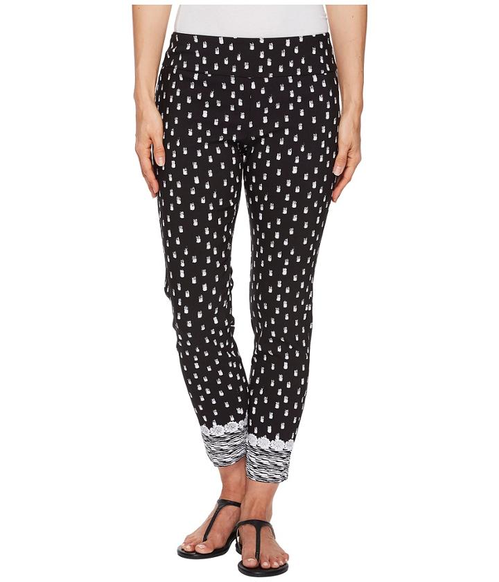 Elliott Lauren - Pull-on Crop Pants With Border Hem