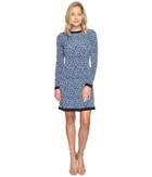 Michael Michael Kors - Textured Bayeux Long Sleeve Dress