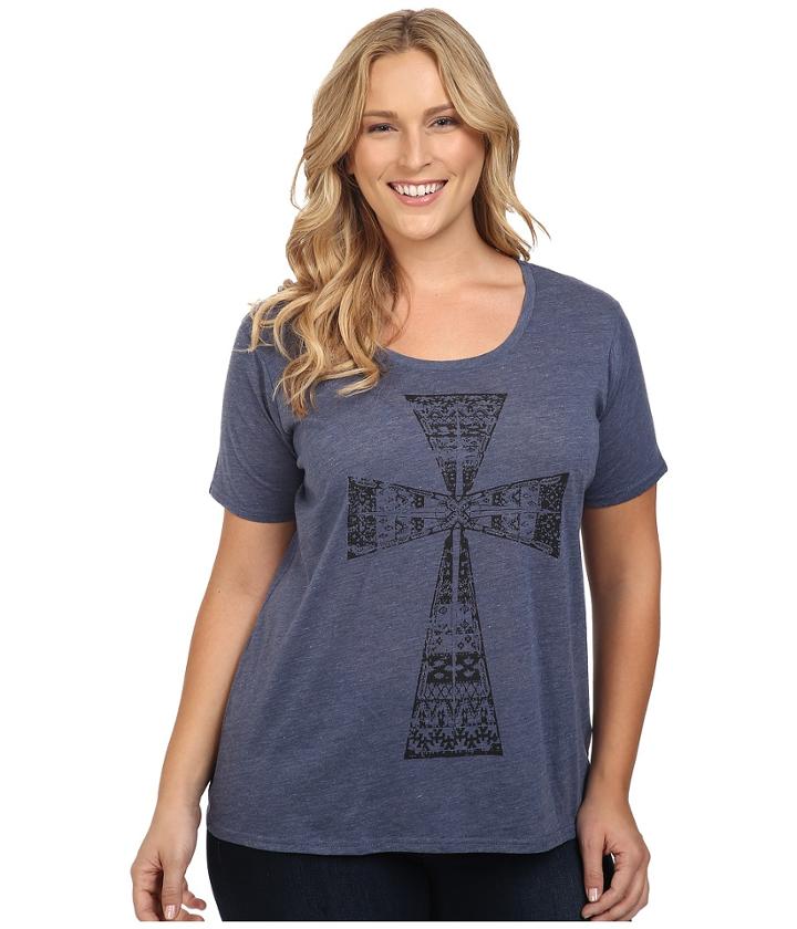 Roper - Plus Size 0427 Poly Slub Jersey Boyfriend Tee