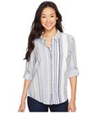 Dylan By True Grit - Coast Stripes One-pocket Roll Sleeve Shirt