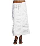 Xcvi Stretch Poplin Double Shirred Panel Skirt