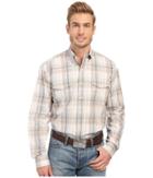 Stetson - Sand Plaid Button Front Long Sleeve Shirt