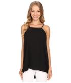 Vince Camuto - High-low Hem Tank Top W/ Grommet Detail