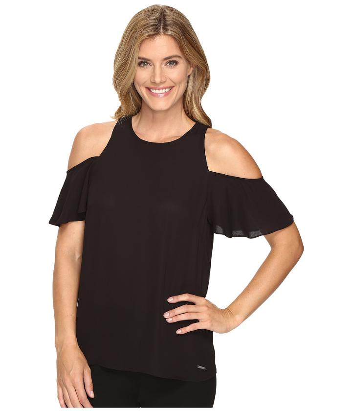 Ivanka Trump - Cold Shoulder Georgette Top