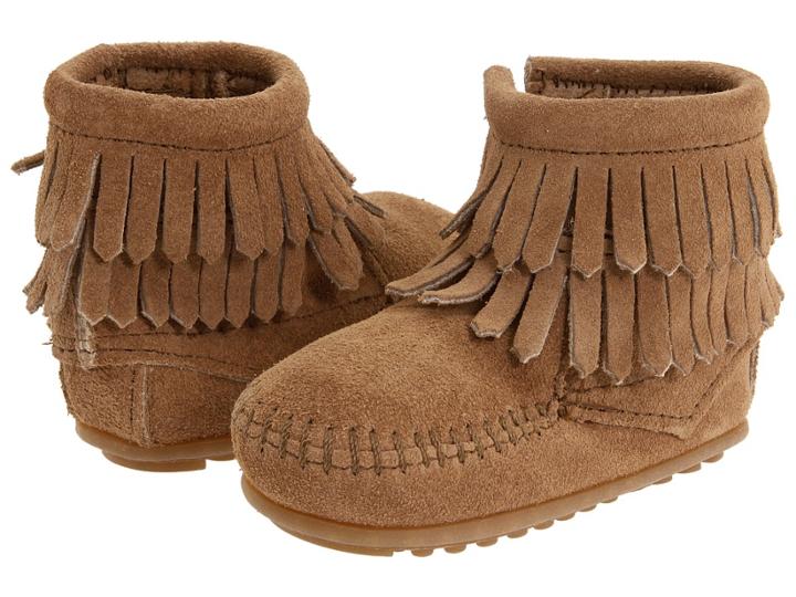 Minnetonka Kids - Double Fringe Side Zip Bootie