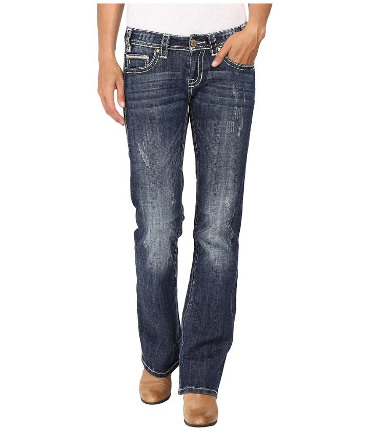Rock And Roll Cowgirl - Riding Bootcut In Dark Vintage W7-8482
