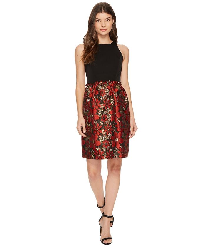 Tahari By Asl - Fit And Flare With Metallic Skirt