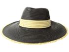 San Diego Hat Company - Pbf7310o Fedora W/ Natural Inset And Frayed Edge