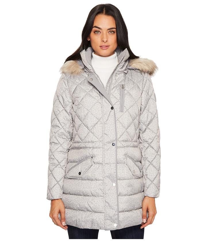Lauren Ralph Lauren - Printed Anorak W/ Faux Fur