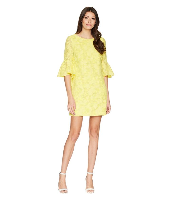 Badgley Mischka - Bell Sleeve Floral Print Dress