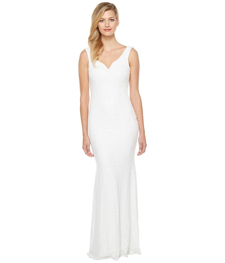 Badgley Mischka - Sequin Gown With Sweetheart Neck And Corset Waist