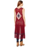 Stetson - 1167 Dark Red Calf Length Fringe Sweater