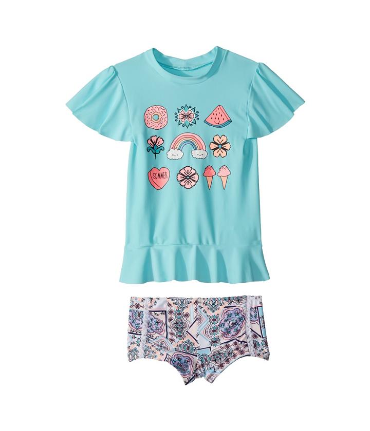 Seafolly Kids - Candy Pop Short Sleeve Rashie Set