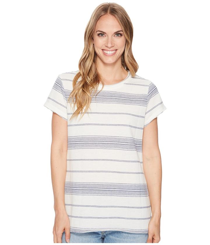 Dylan By True Grit - Maritime Yarn-dye Stripe Short Sleeve Classic Crew