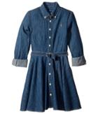 Polo Ralph Lauren Kids - Denim Fit-and-flare Shirtdress