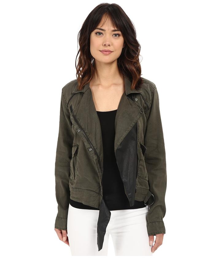 Blank Nyc - Utility Jacket With Black Vegan Leather Detail
