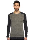 John Varvatos Star U.s.a. - Long Sleeve Color Block Crewneck Sweater