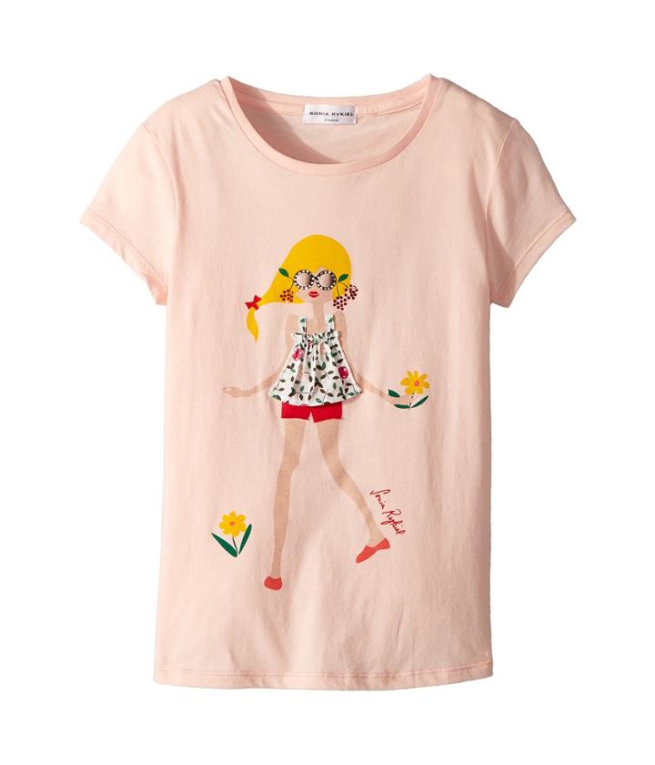 Sonia Rykiel Kids - Antilla Short Sleeve T-shirt W/ Rykiel Girl Design On Front