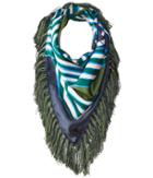 Tory Burch - Diamond Plaid Square Fringe Scarf
