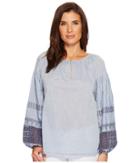 Elliott Lauren - Balloon Sleeve Top With Eyelet Detail
