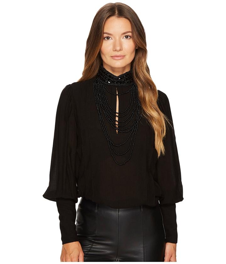 Pierre Balmain - Jeweled High-neck Blouse