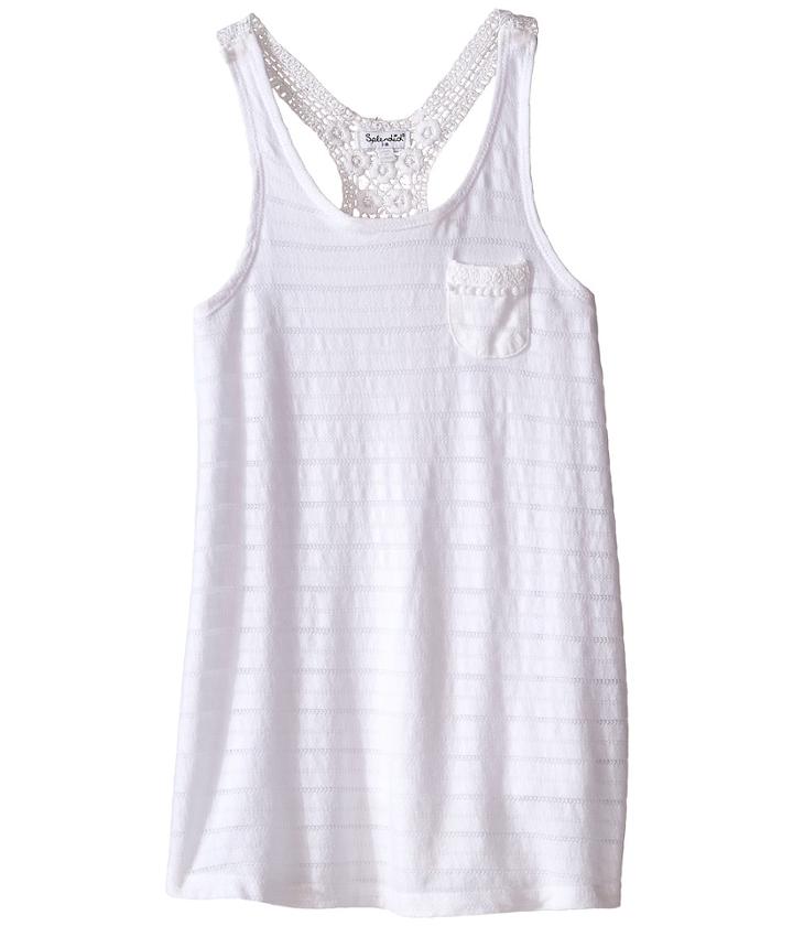 Splendid Littles - Leno Stripe Tank Top With Lace