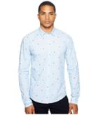 Scotch &amp; Soda - Long Sleeve Shirt In Cotton Quality With All Over Mini Embroidered