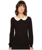 Cece - Long Sleeve Embellished Intarsia Sweater