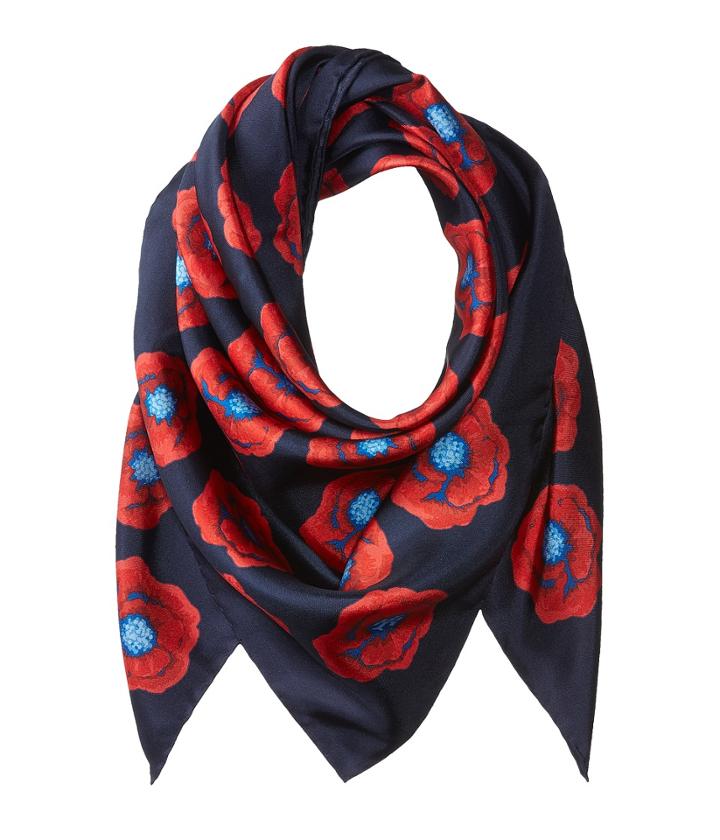 Tory Burch - Poppy Floral Silk Square Scarf
