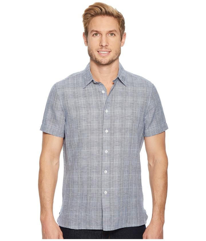 Perry Ellis - Glen Plaid Linen Shirt