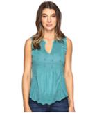 Lucky Brand - Washed Woven Mix Tank Top