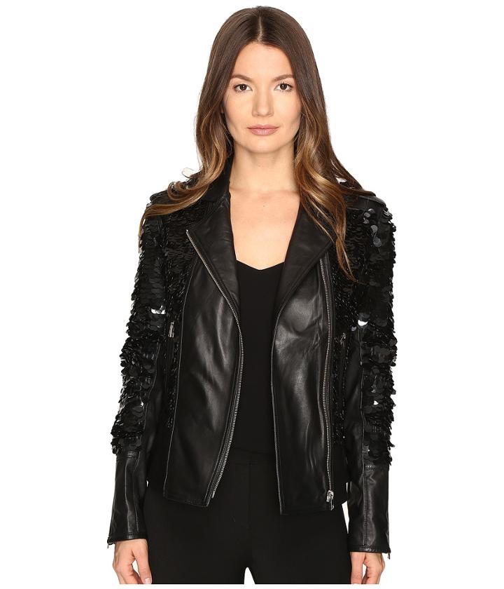 Lamarque - Sheryl Sequin Leather Biker Jacket
