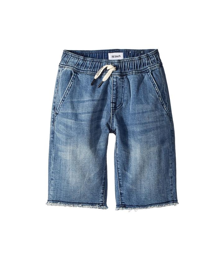 Hudson Kids - Denim Pull-on Shorts In Dry Blue Wash