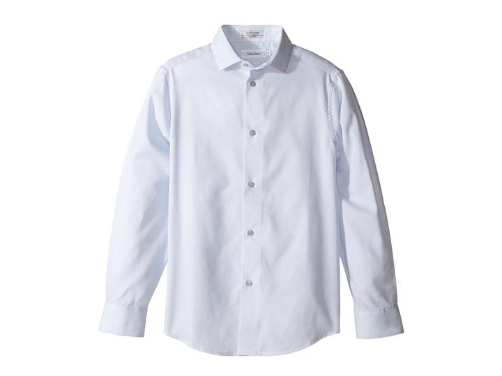 Calvin Klein Kids - Honeycomb Solid Texture Long Sleeve Shirt