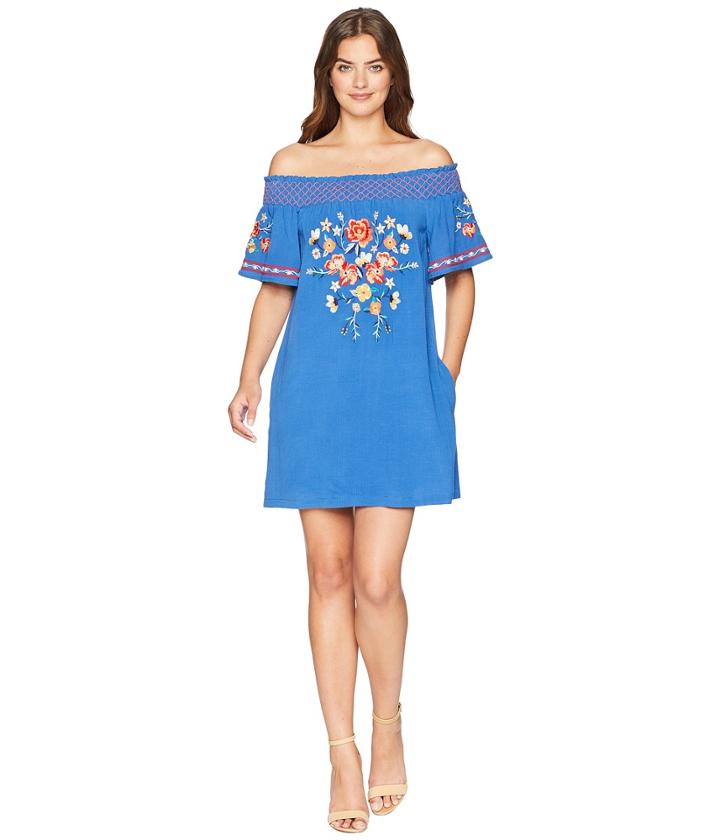Miss Me - Flower Embroidered Dress