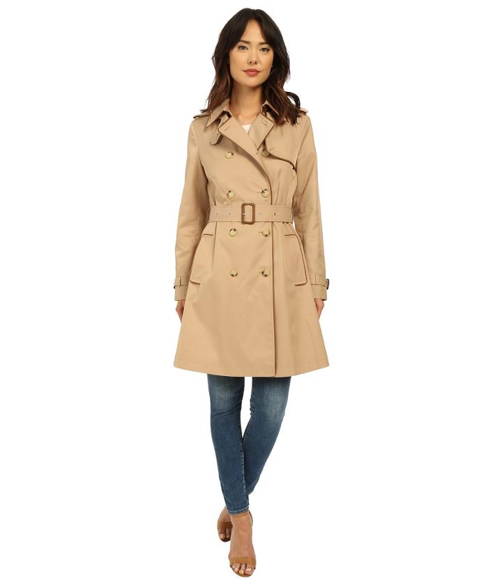 Lauren Ralph Lauren - Trench With Faux Leather Piping