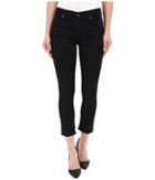 7 For All Mankind - The Capris With Tonal Squiggle In Featherweight Blackest Blue
