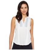 Lucky Brand - Embroidered Pintuck Tank Top