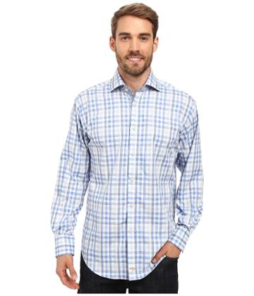 Thomas Dean &amp; Co. - Long Sleeve Woven Shadow Multi Check